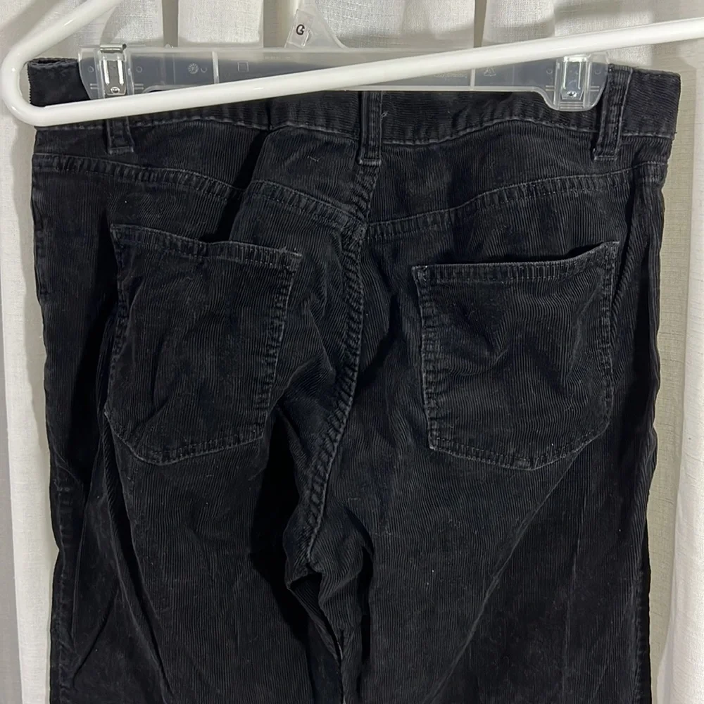 Women’s Petite Size 10 Black Boot Cut Corduroy Pants - Picture 4 of 6